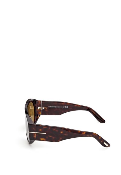 Tom Ford BRONSON - Solglasögon - dark havana