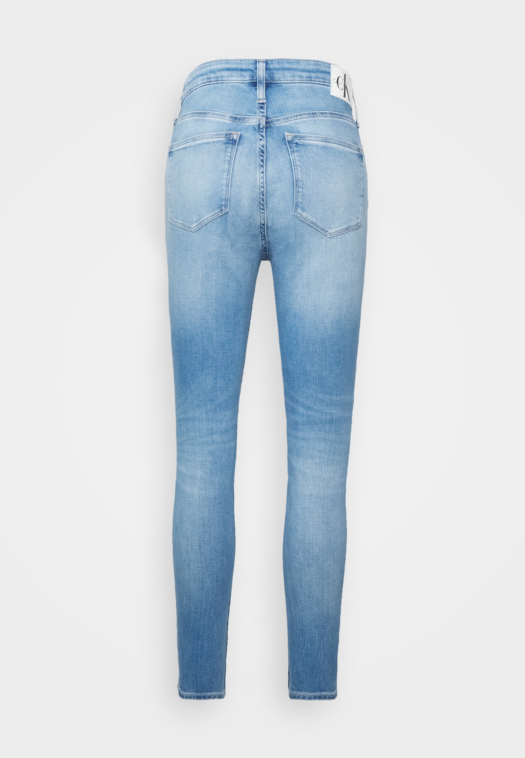 Calvin Klein Jeans HIGH RISE SUPER SKINNY ANKLE - Jeans Skinny Fit - denim  medium/Blauw denim/bluedenim - Zalando.nl