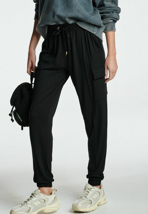 TALL - Pantalon cargo - black