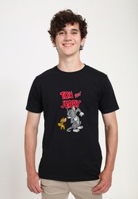 Henry Tiger TOM AND JERRY CHEESE GRAPHIC - Triko s potiskem - black