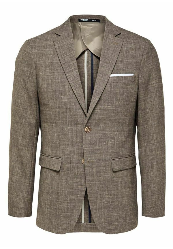 SLH - Suit jacket - dark sand melange3
