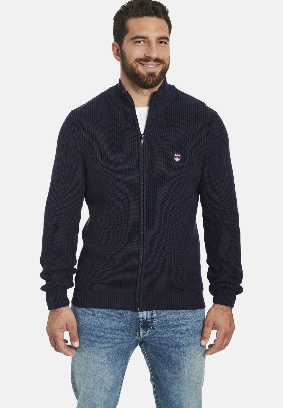 Jan Vanderstorm Homme Gilet En Maille Agner Bleu Foncé, 5XL (XXXXXL) 72