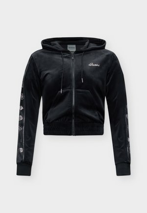Guess, AMALIA FULL ZIP HOODIE - Суитшърт с цип - jet black a996