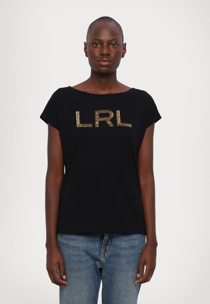 Lauren Ralph Lauren GRIETA SHORT SLEEVE - T-shirt con stampa - black