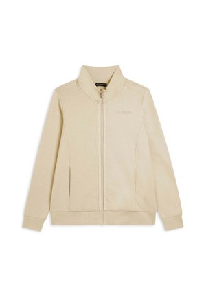 TURTLENECK WITH MINIMALIST LOGO - Sweat zippé - white