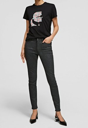 Vaqueros pitillo - mottled dark grey