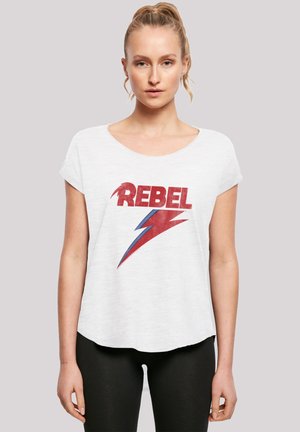 DAVID BOWIE DISTRESSED REBEL - Print T-shirt - white