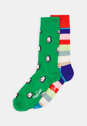 Happy Socks Dog Sock, Bunte Hundemotive, Für Damen & Herren – Aus Baumwolle, In Grün
