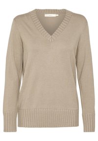 ZAULO VNECK - Jumper - beige melange