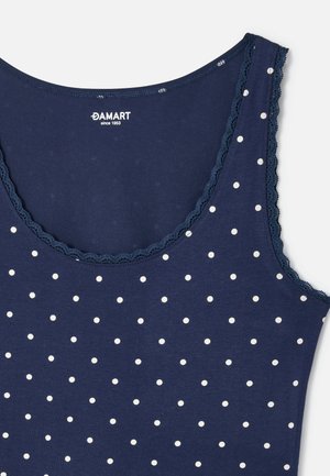 Damart, ESSENTIAL COLLECTION - Top - navy polka dots