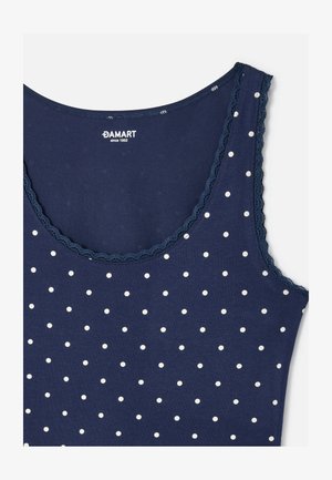 Damart, ESSENTIAL COLLECTION - Top - navy polka dots