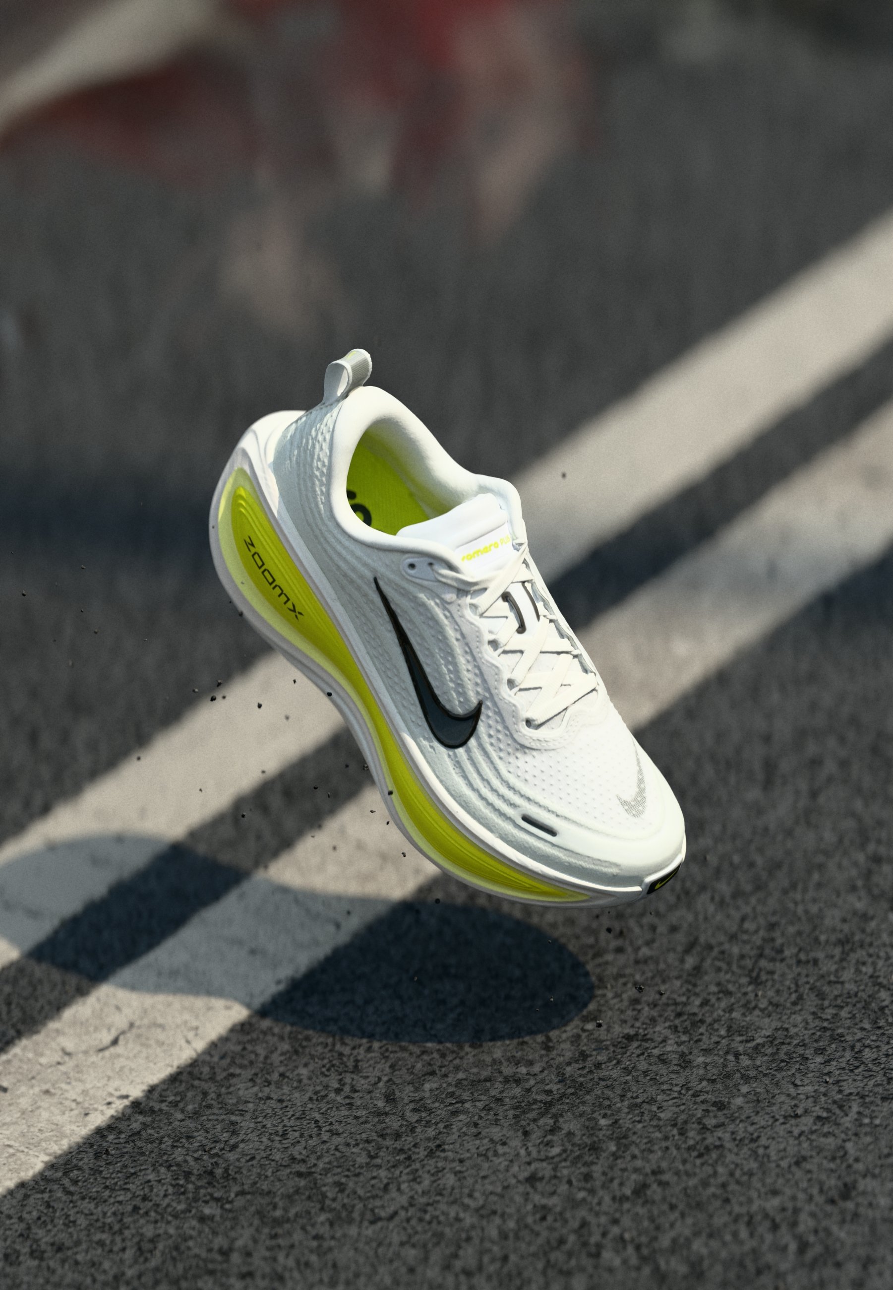 Nike White and Yellow ZoomX Running Shoe with Black Swoosh The styles you want. The support you need. Nike Running main image 3