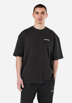 Pegador LOGO TEE - Marškinėliai su spaudiniu - washed black/white gum