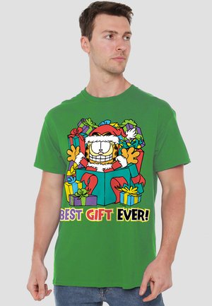Cotton Soul, GARFIELD BEST GIFT EVER - Print T-shirt - dark green