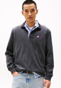 Tommy Jeans MIX RUGBY  - Maglietta a manica lunga - washed black