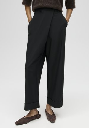 OPUS, RELAXED TURN-UP FIT - Pantaloni - black