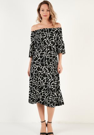 REGULAR FIT - Rochie de zi - black white