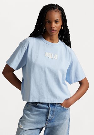 Polo Ralph Lauren LOGO COTTON JERSEY CREWNECK TEE - Apdrukāts T-krekls - cold spring