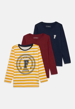 3 PACK - Camiseta de manga larga - yellow/dark blue/dark red