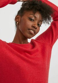 VILA VIRIL DRESS - Strikkjoler - barbados cherry