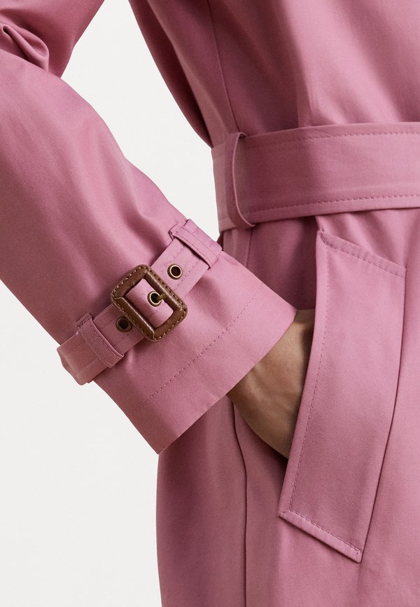 DOUBLE BREASTED COTTON BLEND TRENCH COAT - Trenchcoat - rose mauve4