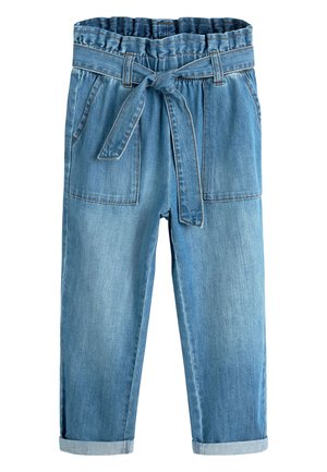 CHARCOAL PAPERBAG TIE WAIST JEANS (3-16YRS) - Relaxed fit jeans - blue