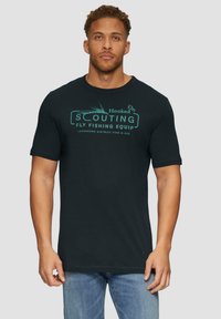 s.Oliver MIT FRONT - Print T-shirt - navy