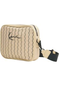 Karl Kani SIGNATURE ZICZAC PINSTRIPEMESSENGER - Taška s příčným popruhem - off white