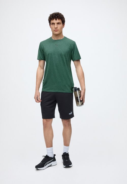 PUMA M TAD ESSENTIALS HEATHER CAT TEE (CF SMALL CAT) - Sports T-shirt - herb garden — photo 2