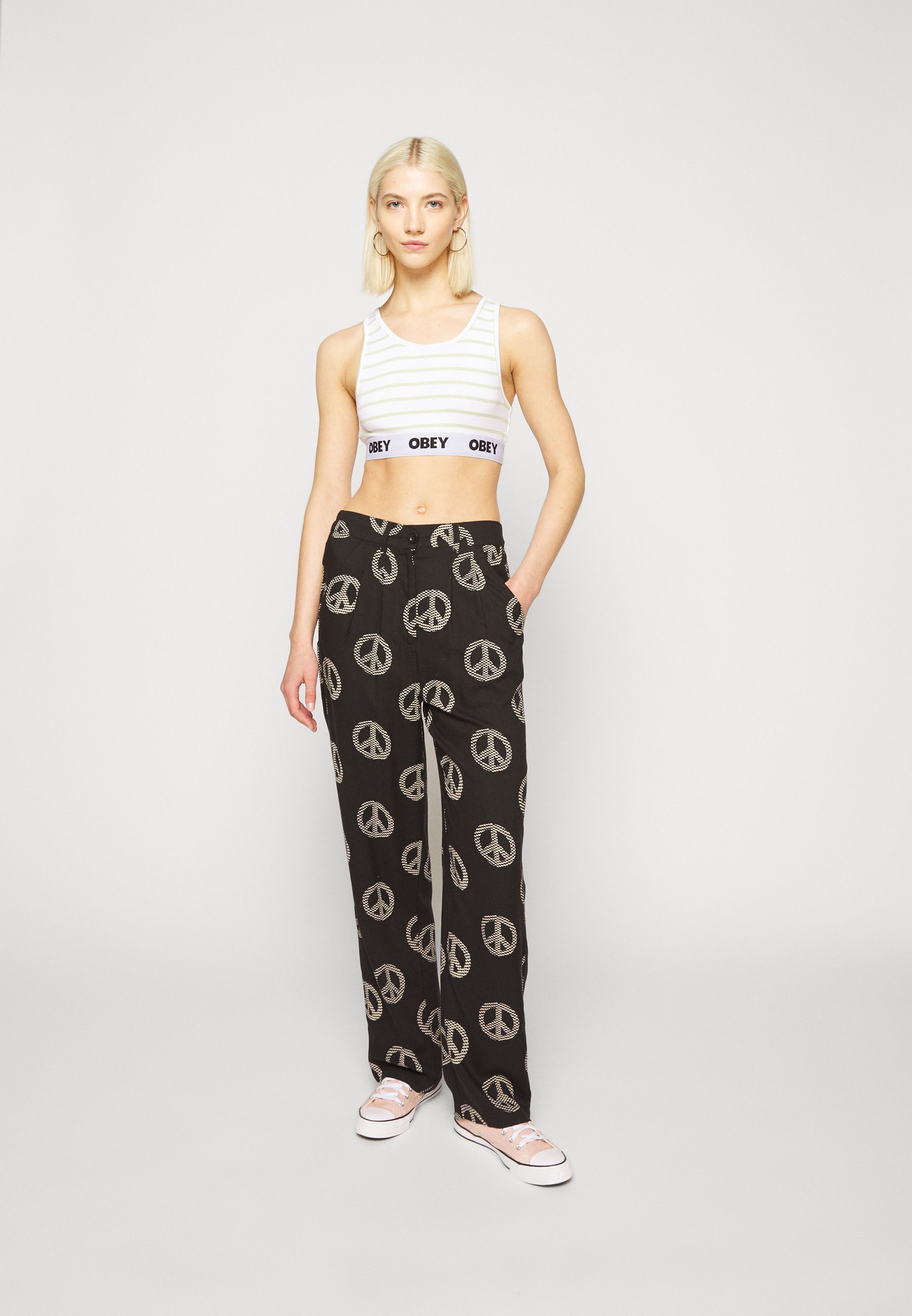 Obey Clothing PEACEFUL PANT - Pantaloni - black/multi/nero - Zalando.it