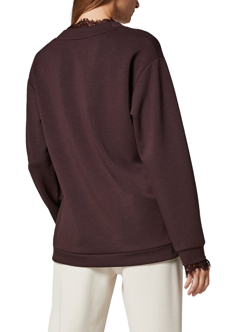 Damen Sweatshirts | comma MIT SPITZENEINSATZ Sweatshirt brown/dunkelbraun - ST06365 Damen Sweatshirts | comma MIT SPITZENEINSATZ Sweatshirt brown/dunkelbraun - ST06365