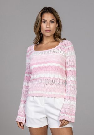 Estelou CHROCHET CARDIGAN - Striktrøje - light pink