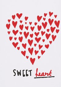 Mira Paris SWEETHEART SMALL EMBROIDERY - T-shirt print - white