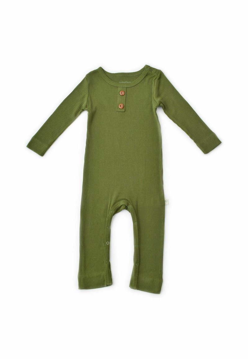 BabyCosy Organic UNISEX LONG SLEEVE ROMPER Jumpsuit green/grün