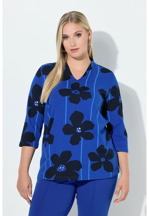 NEON FLORAL TEE - T-shirt à manches longues - blue