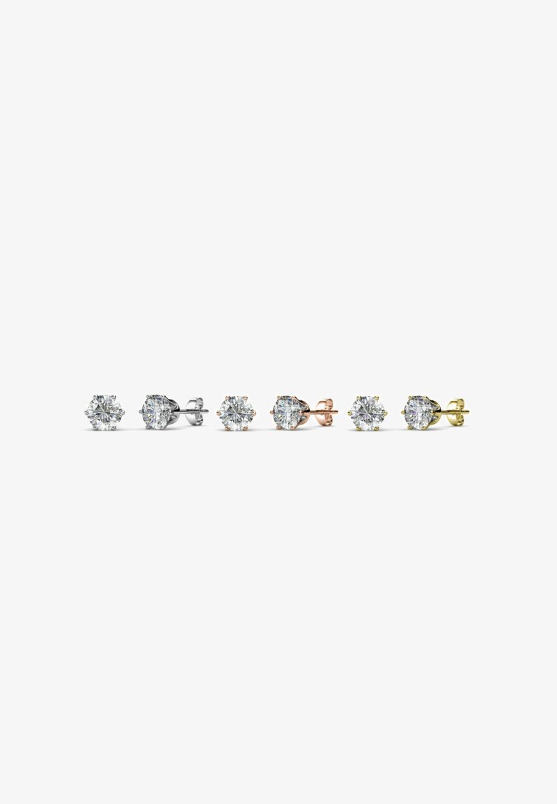 MYC Paris 3 PAIR - Ohrringe - couleur or rose / cristal