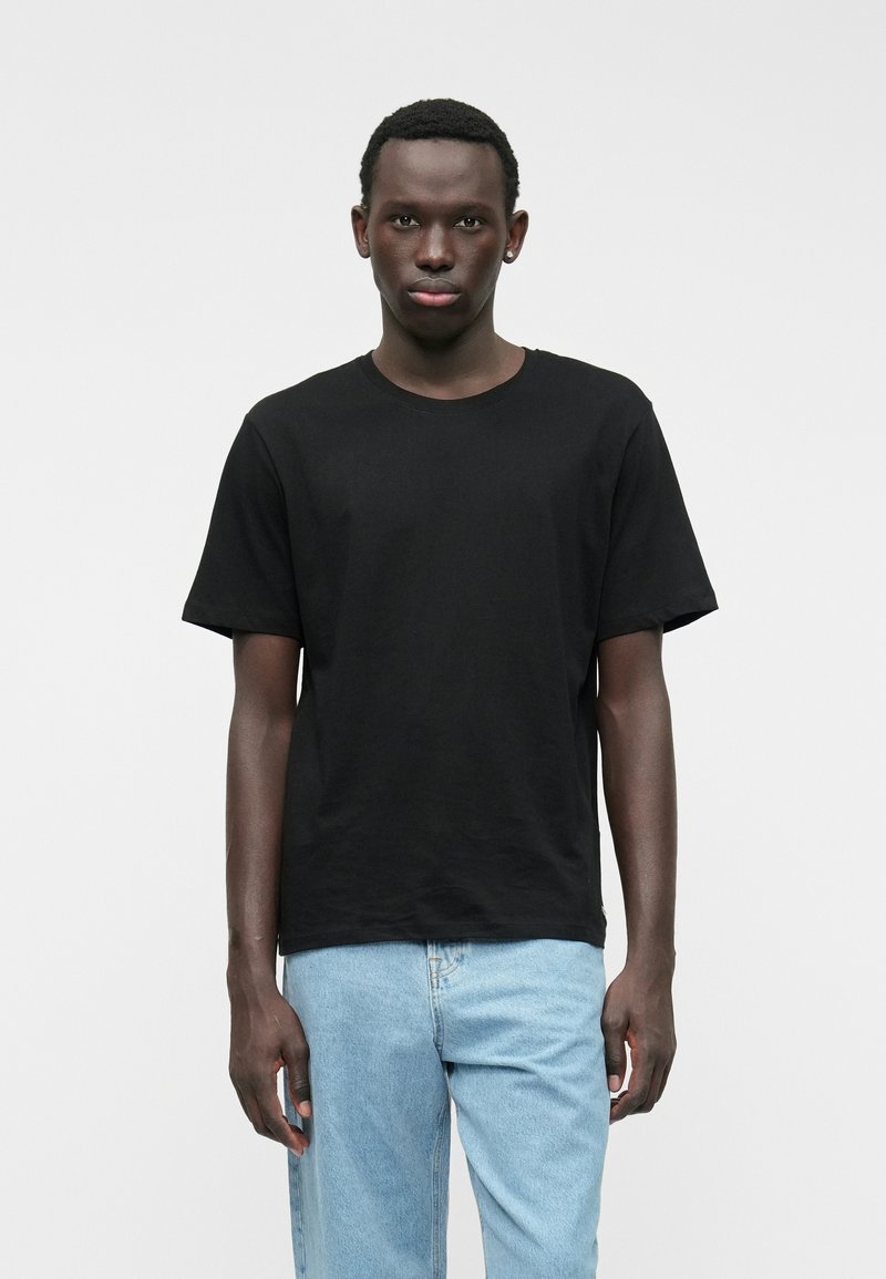 Jack & Jones JJEORGANIC TEE O NECK 5 PACK - Paprasti marškinėliai - black/white