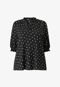 Unselected, schwarz mit weißen punkten