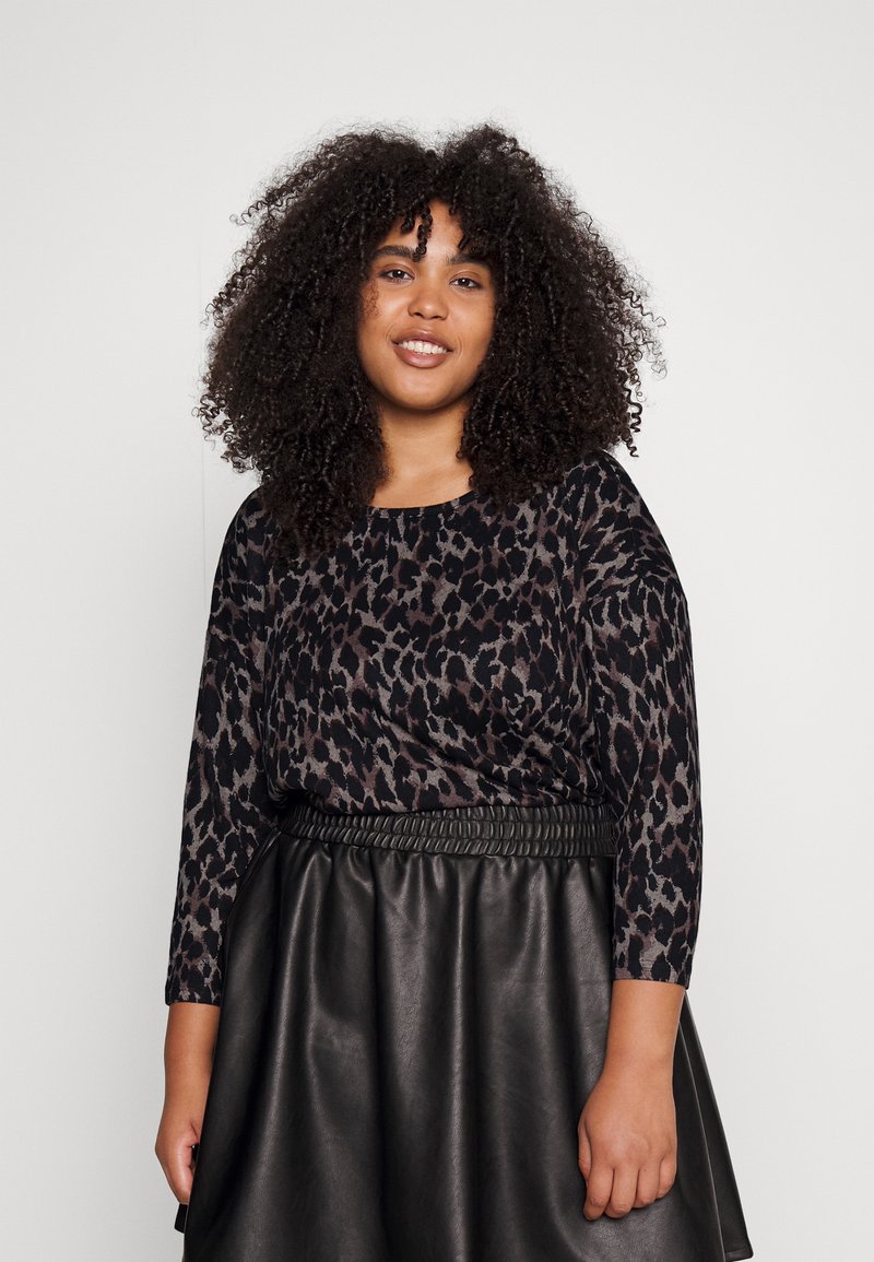 ONLY Carmakoma - CARALBA 3/4 - Jumper - taupe gray, Enlarge