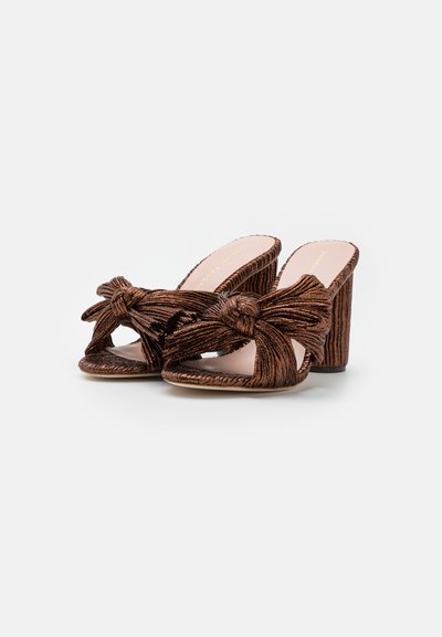 Loeffler Randall PENNY PLEATED KNOT MULE - Μιουλ με τακούνι - mocha