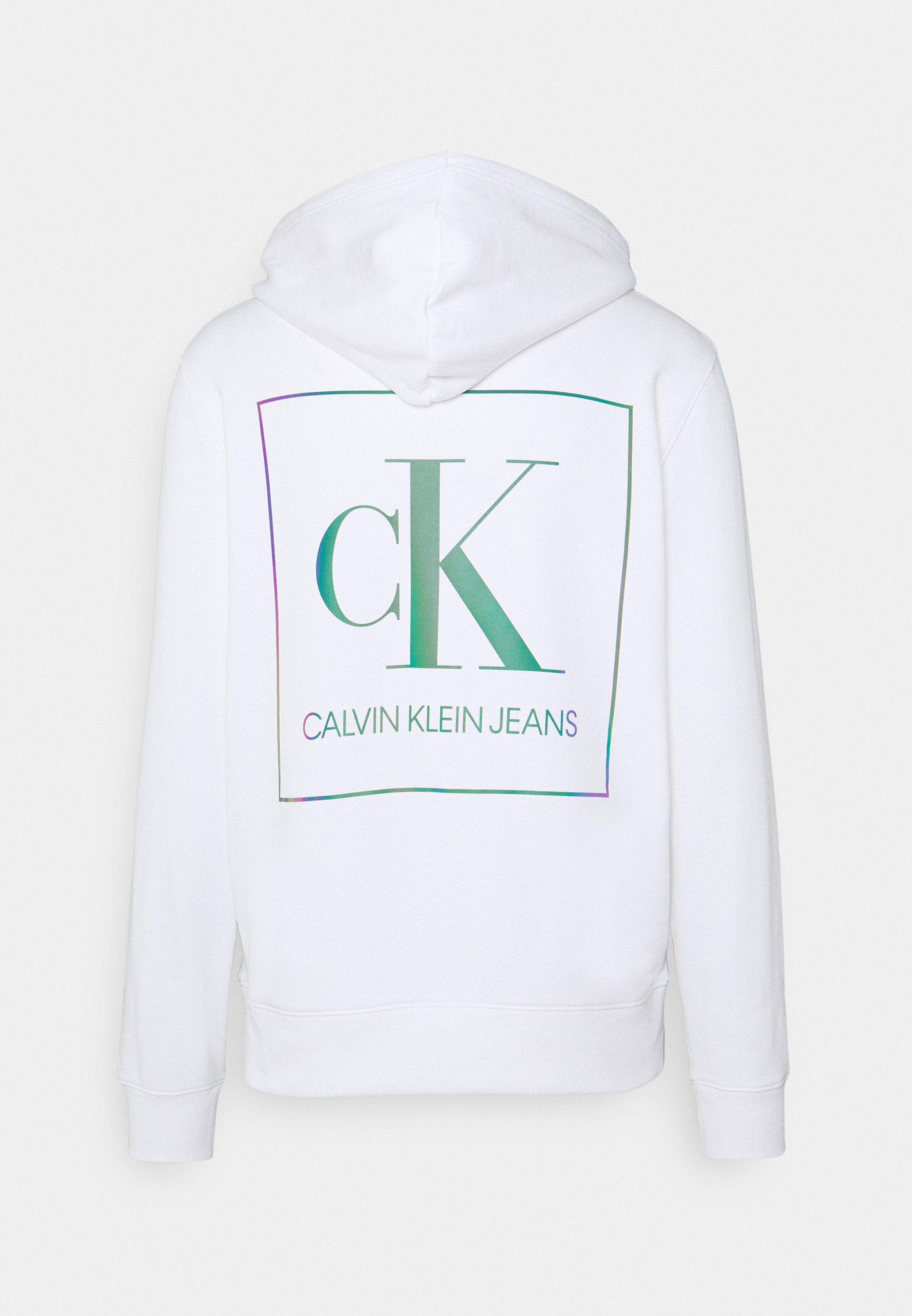 Calvin Klein Jeans IRIDESCENT HOODIE UNISEX - Sudadera - bright  white/blanco - Zalando.es