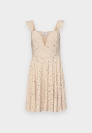 WAL G., NATADDIA V NECK SUMMER DRESS - Hverdagskjole - beige