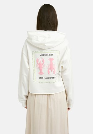 Smith&Soul, SMITH&SOUL BOXY CROPPED HOODIE MIT ARTWORK - Kapuzenpullover - offwhite