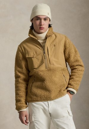 HYBRID HALF-ZIP PULLOVER - Felpa in pile - classic camel