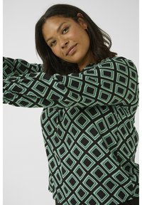 Kaffe Curve KCMIRTA TILLY - Blouse - black deep green geometric