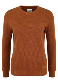 Oxmo Stickad tröja - light brown