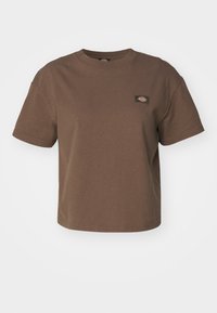 OAKPORT BOXY TEE - Jednoduché tričko - mushroom
