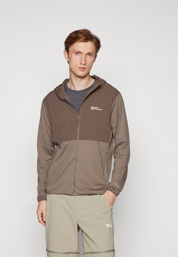 PRELIGHT TRAIL HOODY  - Zip-up sweatshirt - cold coffee