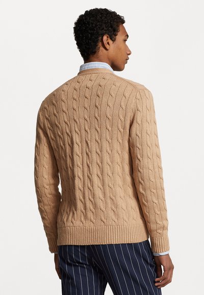 Polo Ralph Lauren LONG SLEEVE - Adīta jaka - camel melange