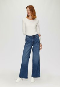 s.Oliver SURI MID  - Wide leg - blau